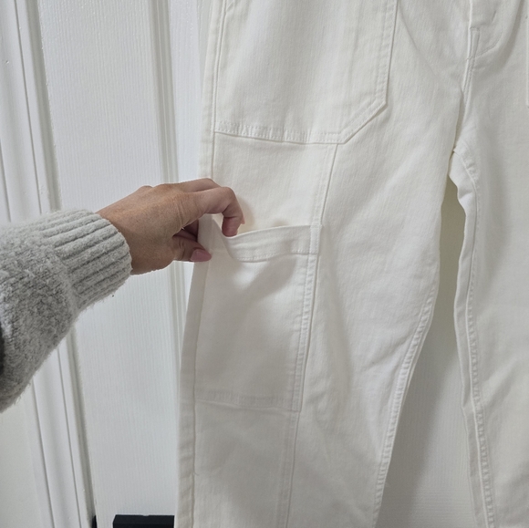 Mother Private Double Pocket Skimp Jeans In White NEW Size 25 - Picture 3 of 11